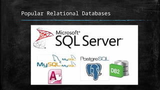 Popular Relational Databases
 