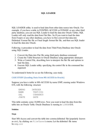 Sql loader good example | DOCX