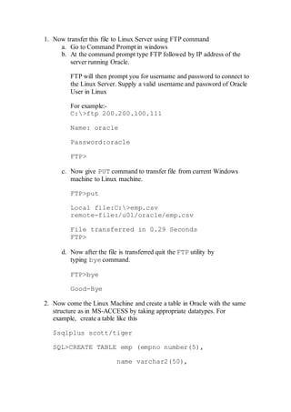 Sql loader good example | DOCX