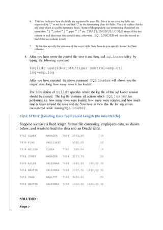 Sql loader good example | DOCX