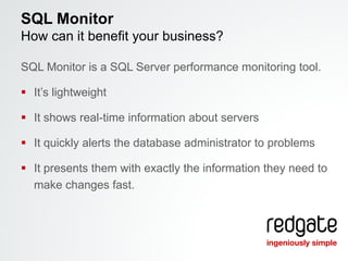 Red Gate SQL Monitor - Business Benefits | PPTX