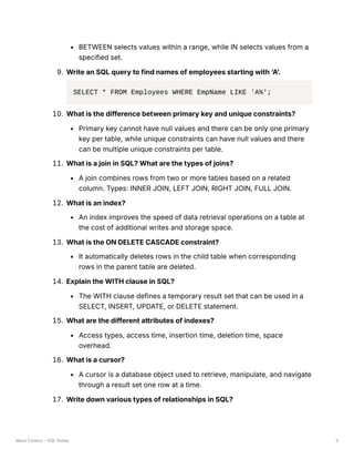 SQL Notes - Practice Questions - Interview Questions.pdf
