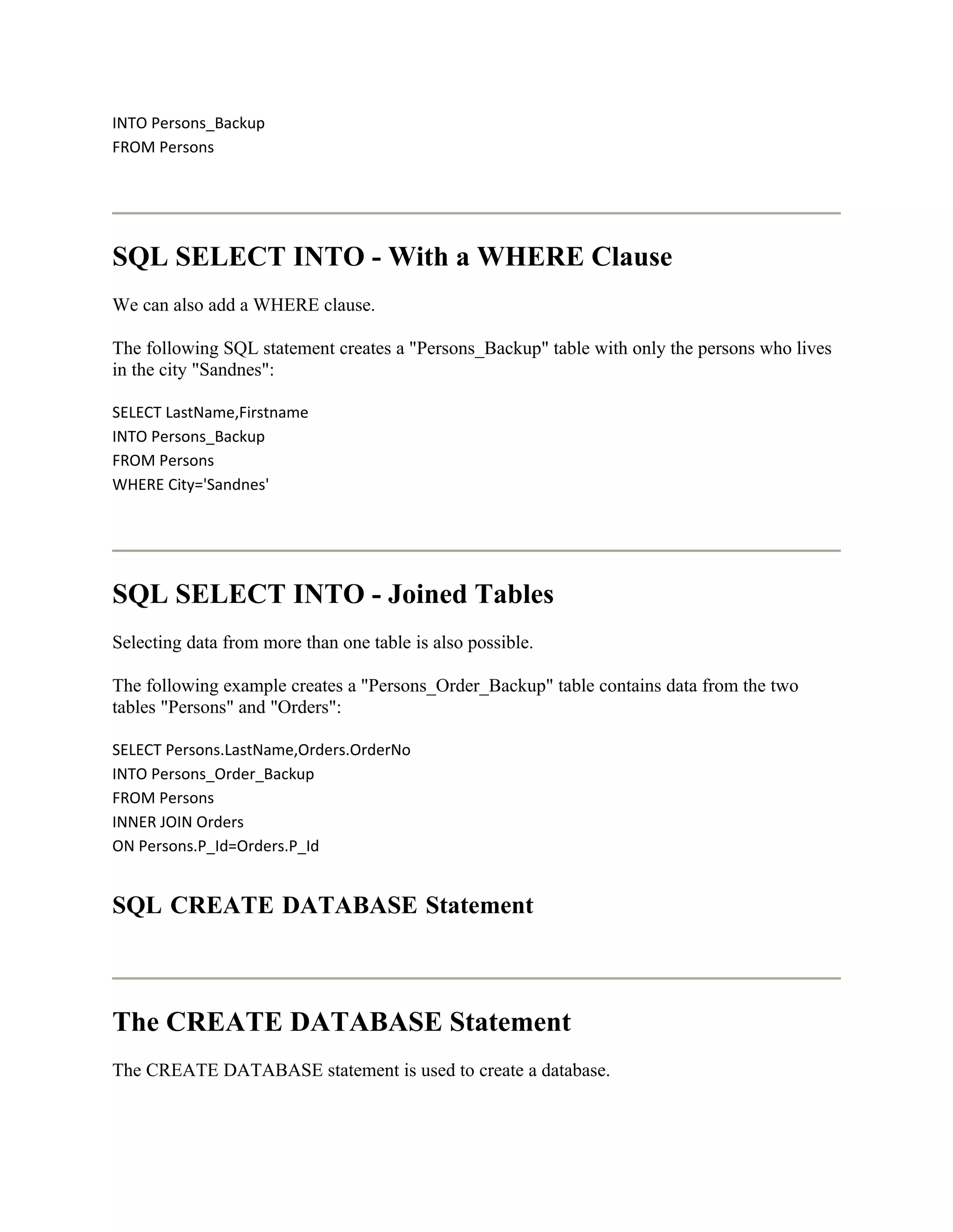 A must sql notes for beginners pdf