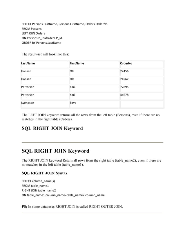 A must sql notes for beginners pdf
