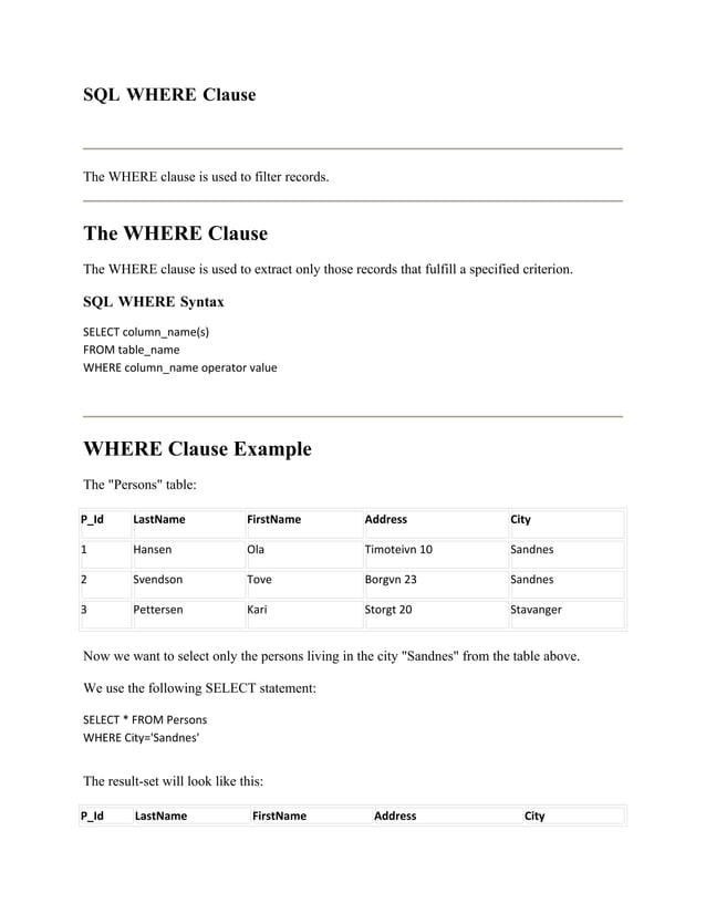 A must Sql notes for beginners | PDF