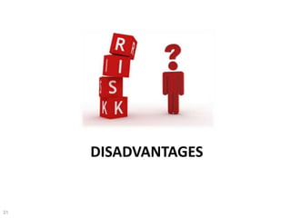 DISADVANTAGES
31
 