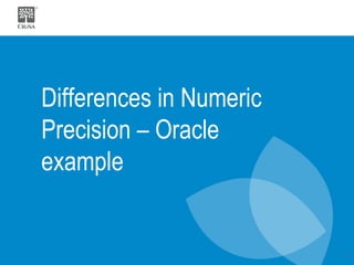 Differences in Numeric Precision – Oracle example 