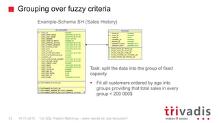 SQL Pattern Matching – should I start using it? | PDF