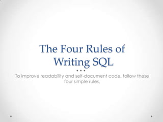 SQL Patterns in Practice - You're (Probably) Doing it Wrong - Methods ...