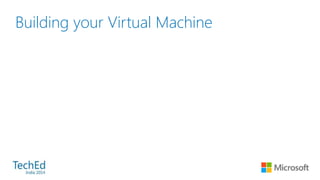 Building your Virtual Machine 
Click, 
type, 
next 
Post-deployment 
configuration 
 