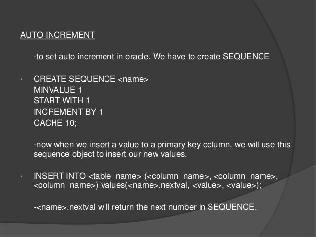 Oracle Basic Queries