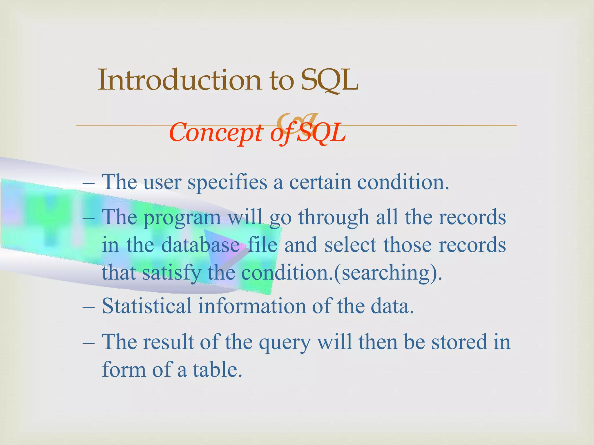 Sql queries presentation | PPTX