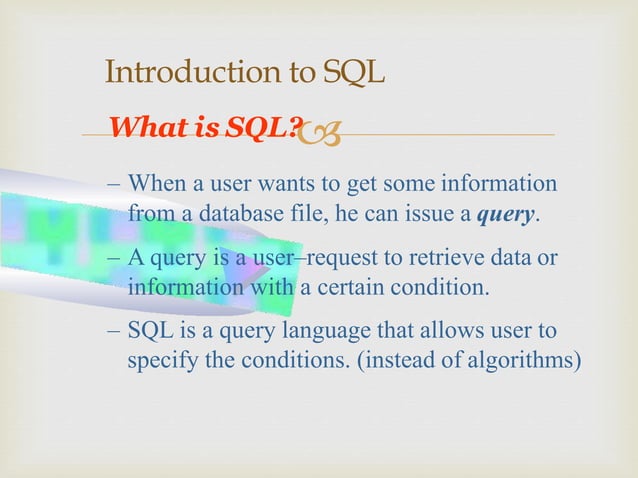 Sql queries presentation | PPTX