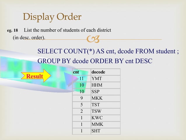 Sql queries presentation | PPTX