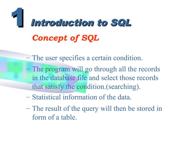 Sql ppt | PPT