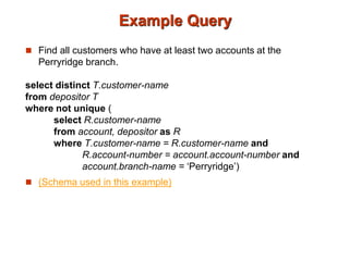Accounts Query List Example SQL PPT.ppt