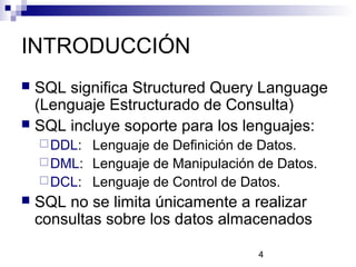 Sql presentacion | PPT