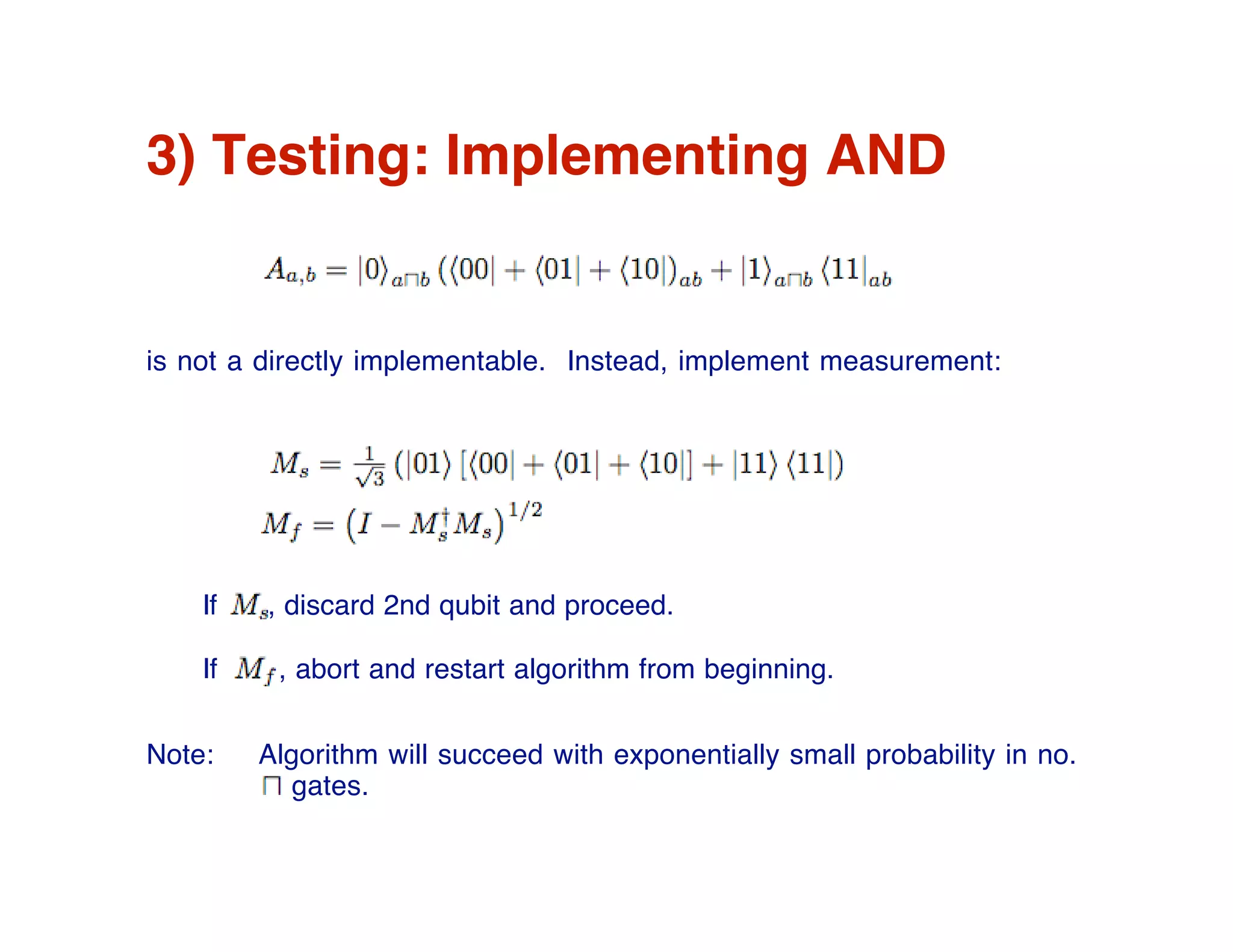 Nondeterministic testing of Sequential Quantum Logic Propositions on a Quantum Computer