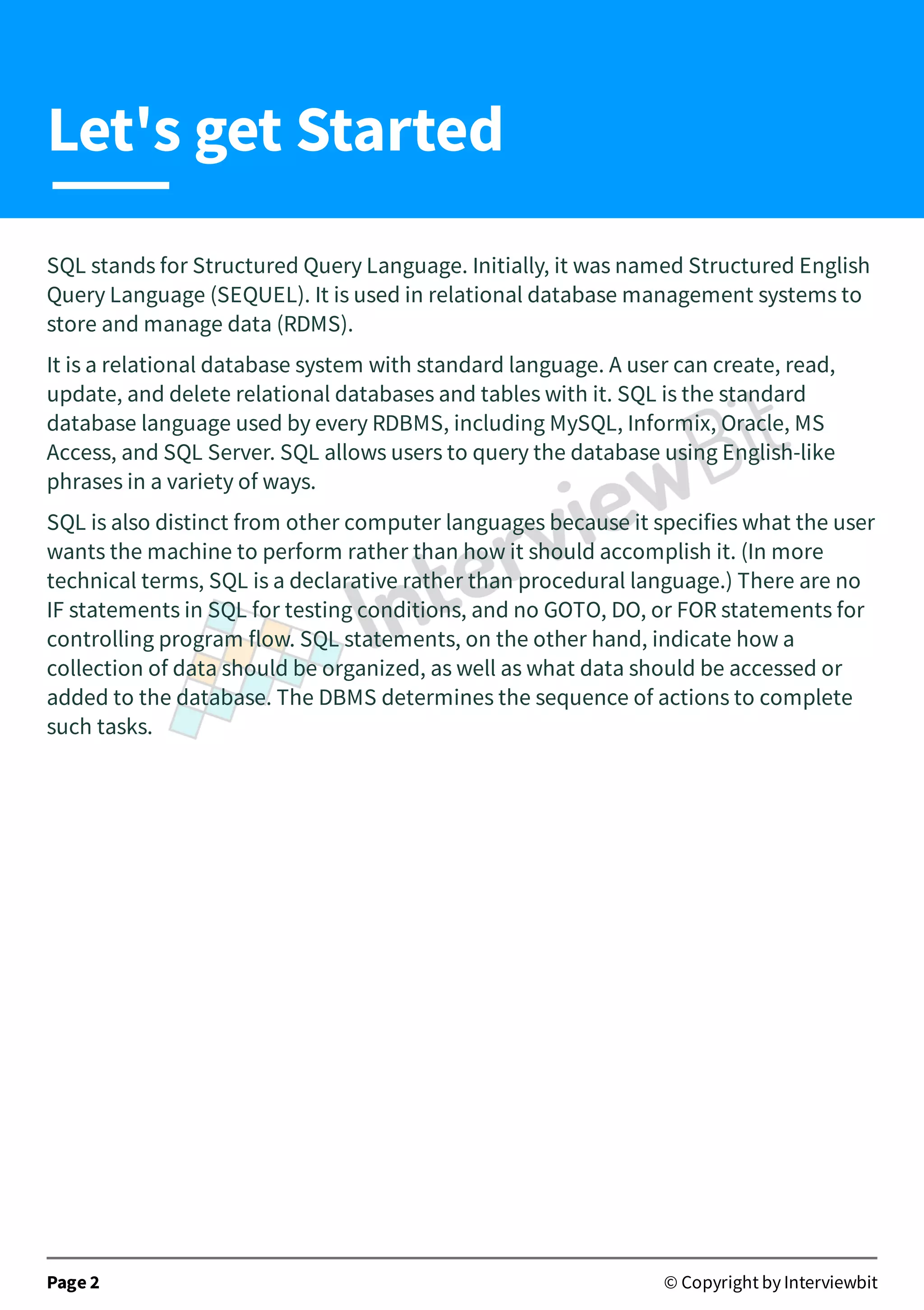 SQL Query Interview Questions | PDF