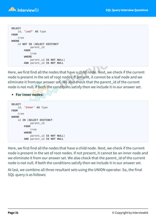 SQL Query Interview Questions | PDF