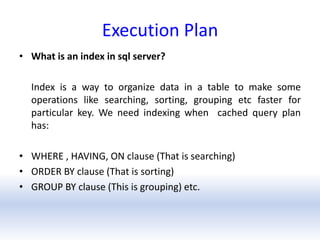 Sql query performance analysis | PPTX