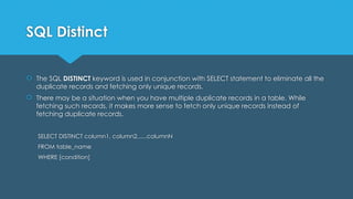 Comprehensive SQL Query Tutorial: DDL, DML, and Advanced Commands ...