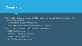 Comprehensive SQL Query Tutorial: DDL, DML, and Advanced Commands ...