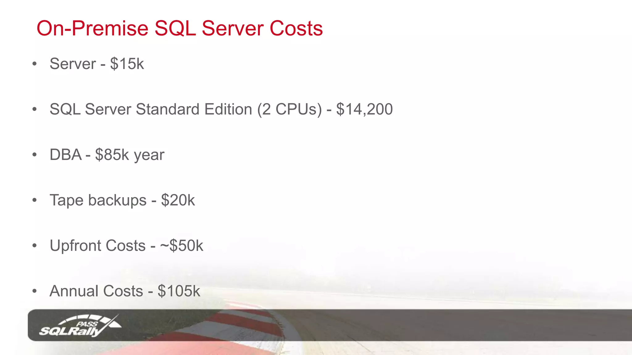 Limited Selection of SQL Server Features