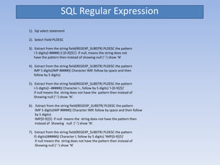 RPG Sql regular expression | PPT