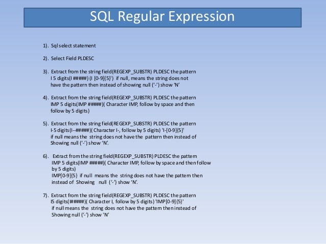 RPG Sql regular expression