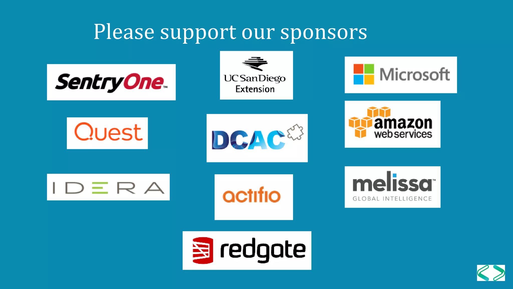 Please support our sponsors
 