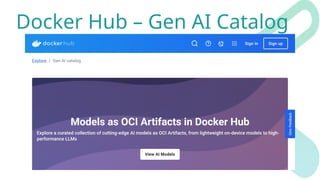Docker Hub – Gen AI Catalog
 