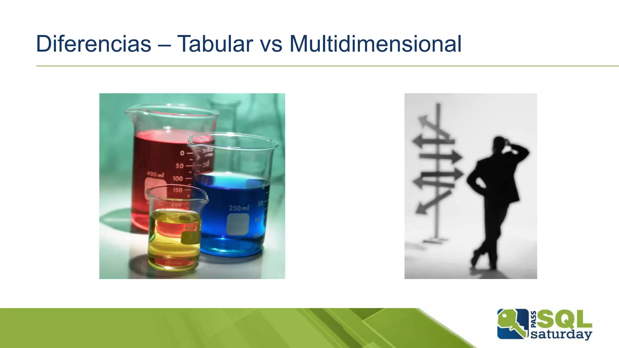 Diferencias – Tabular vs Multidimensional
 