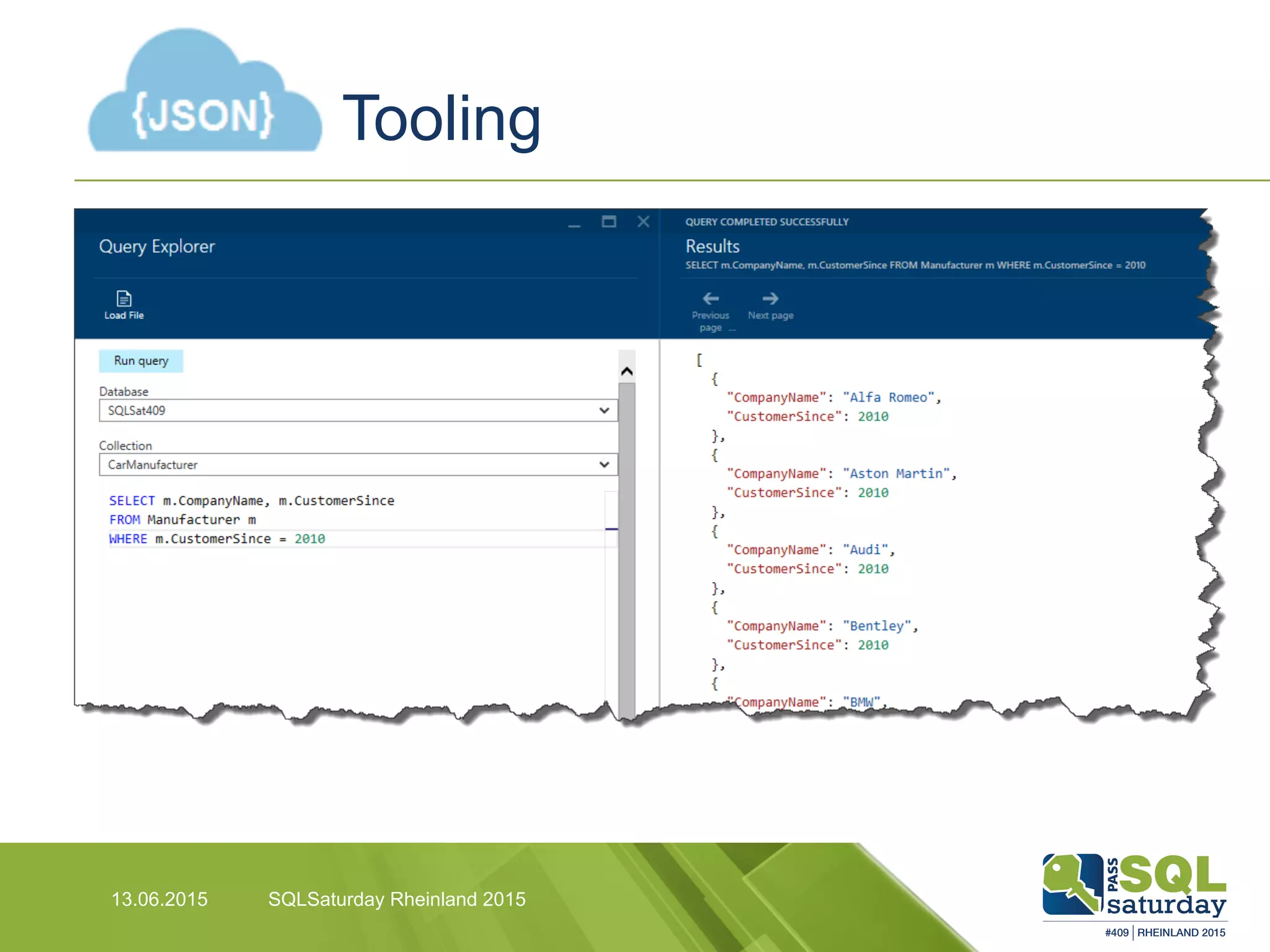 Tooling
13.06.2015 SQLSaturday Rheinland 2015
 