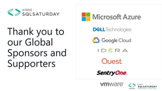 Thank you to
our Global
Sponsors and
Supporters
 