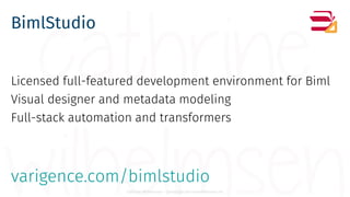 Cathrine Wilhelmsen - contact@cathrinewilhelmsen.net
BimlStudio
Licensed full-featured development environment for Biml
Vi...