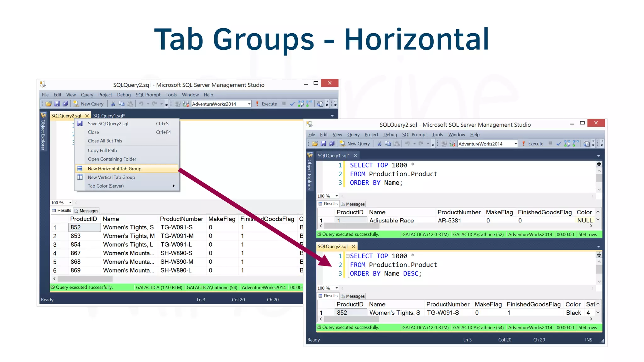 Tab Groups - Horizontal
 