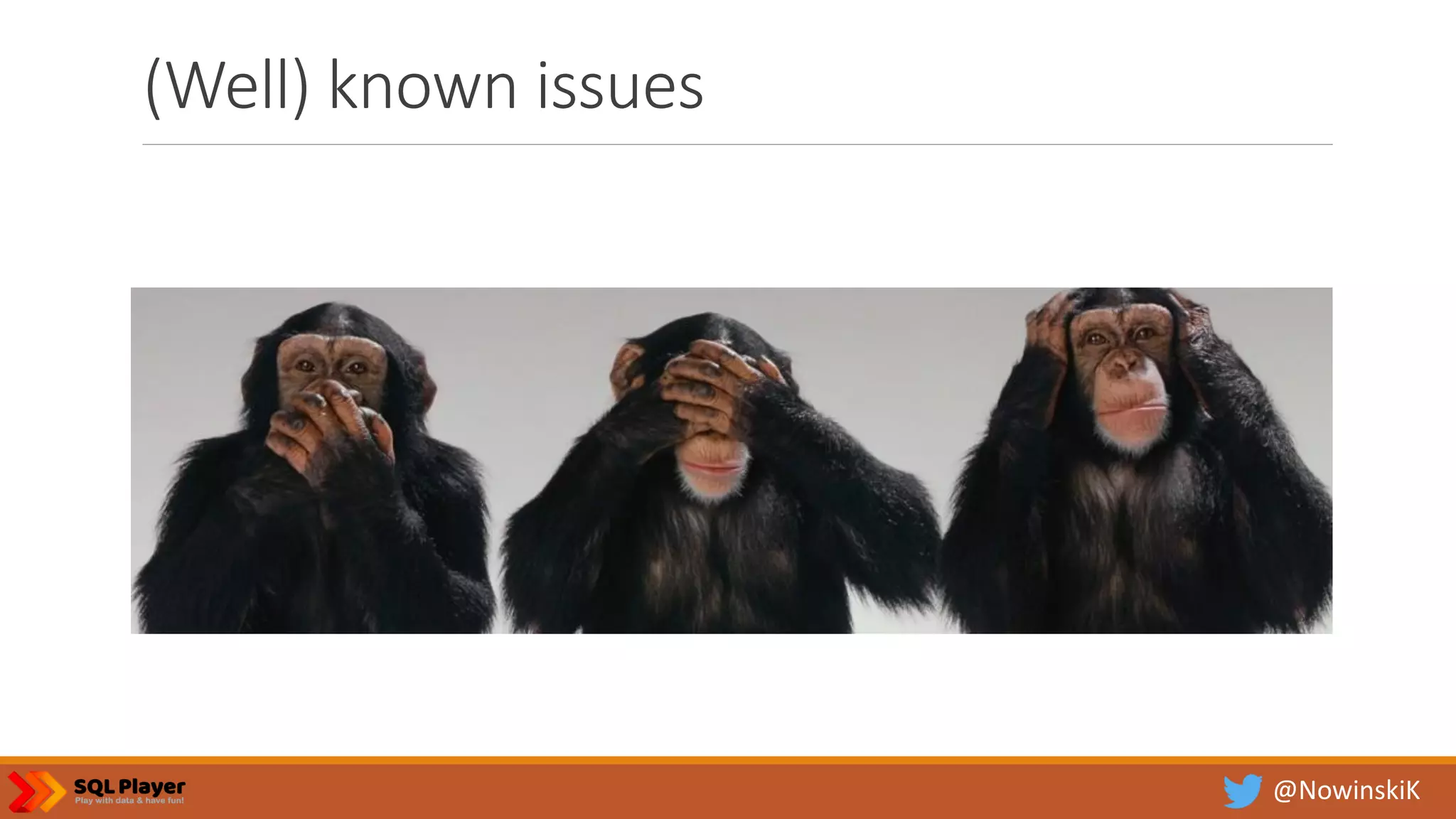 @NowinskiK (Well) known issues 