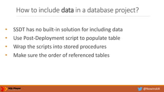 Ssdt Project The databases in SSDT: A work with project and best practices | PDF
