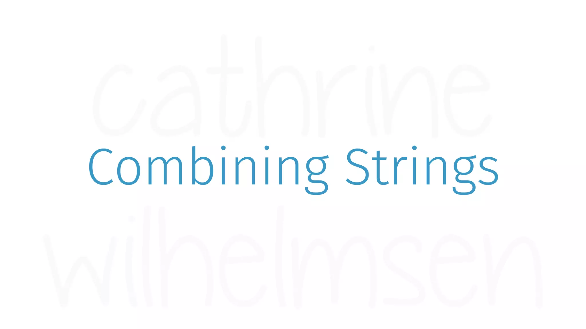 Combining Strings 