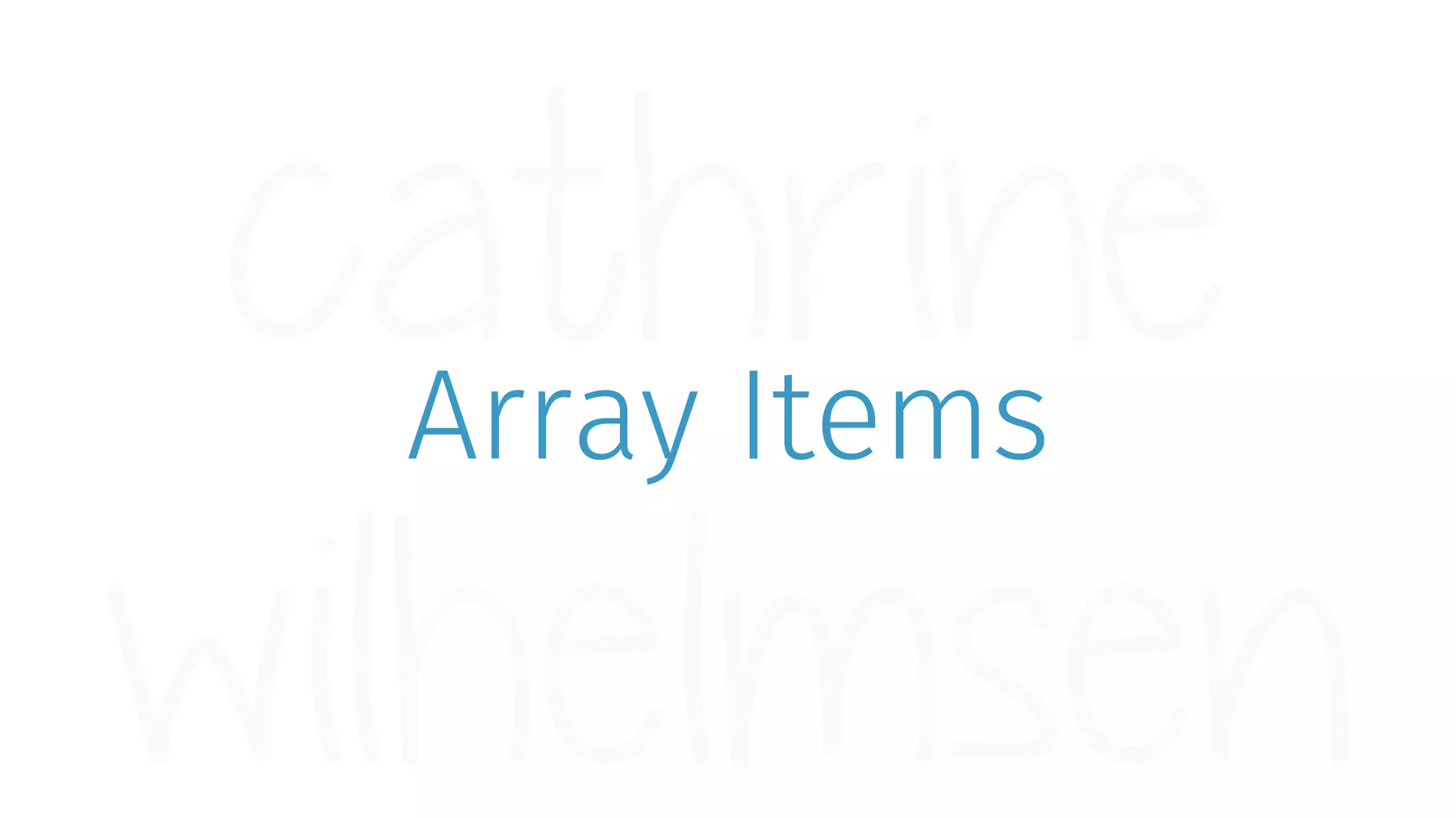 Array Items 