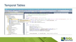 Temporal Tables
 