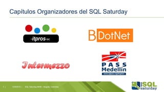 Capítulos Organizadores del SQL Saturday
12/9/2015 | SQL Saturday #448 – Bogotá, Colombia7 |
 