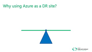 Why using Azure as a DR site?
 