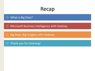Big Data Visualisation with Hadoop and PowerPivot
