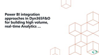 Dynamics 365 for Finance and Operations - Power BI | PPTX