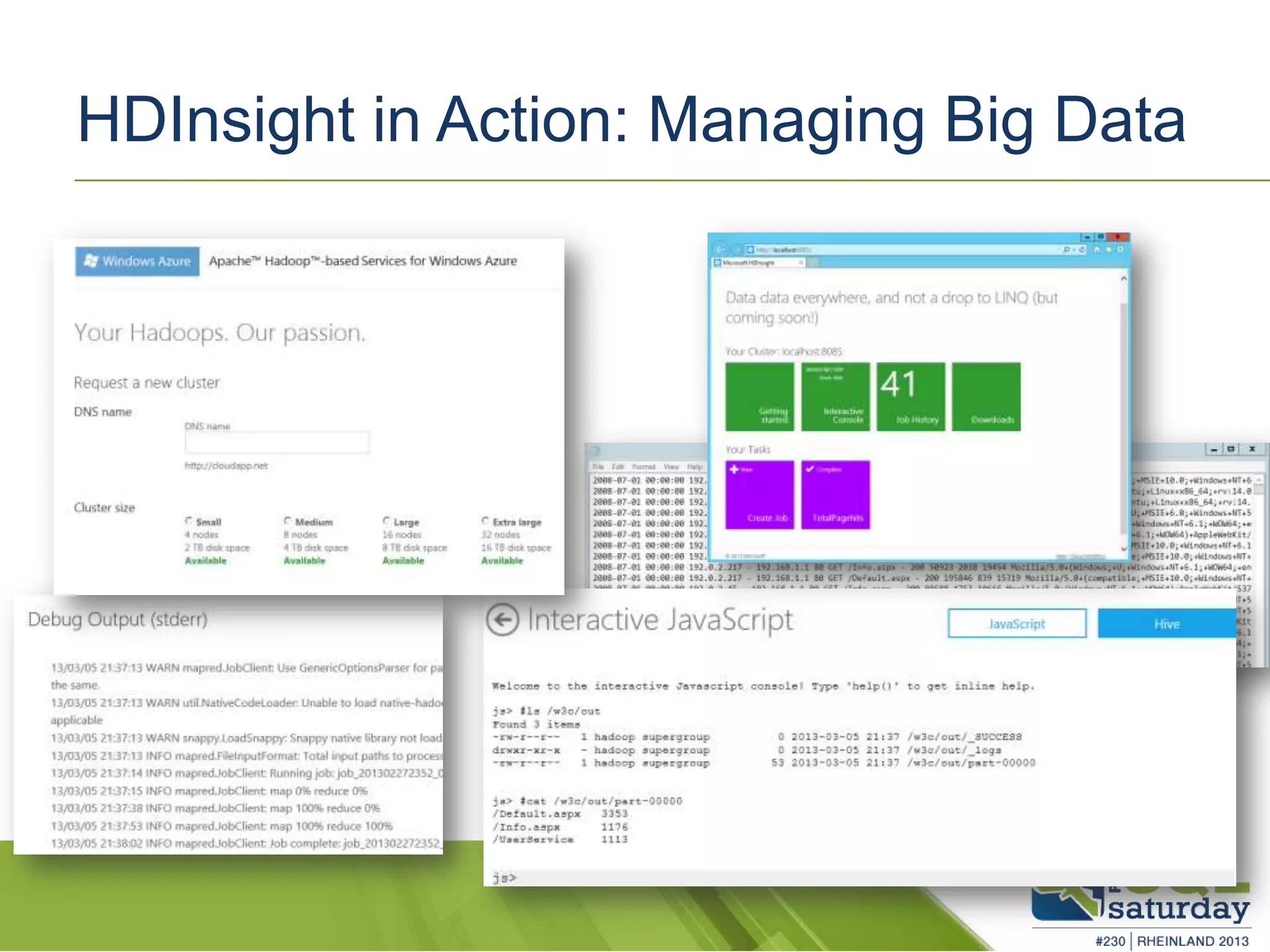 HDInsight in Action: Managing Big Data 