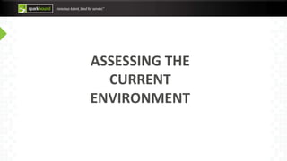 ASSESSING THE
CURRENT
ENVIRONMENT
 