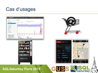 SQLSaturday Paris 2015
Cas d’usages
 