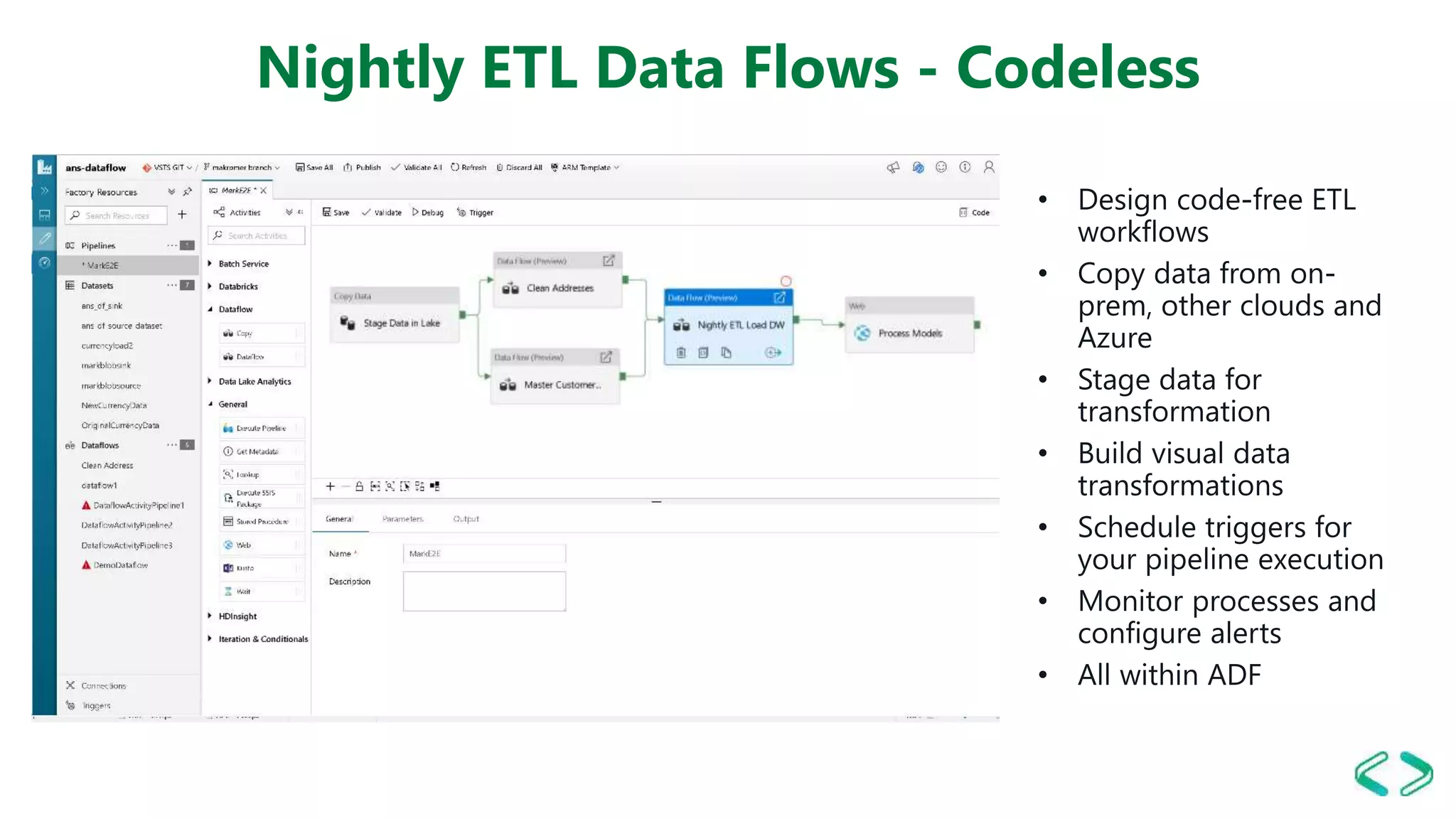 Nightly ETL Data Flows - Codeless
 